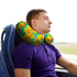 Travel Neck Pillow - Geometric Neon in Citrus