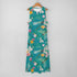 Sleeveless Ankle-Length Shift Dress - Tropical Dragonflies