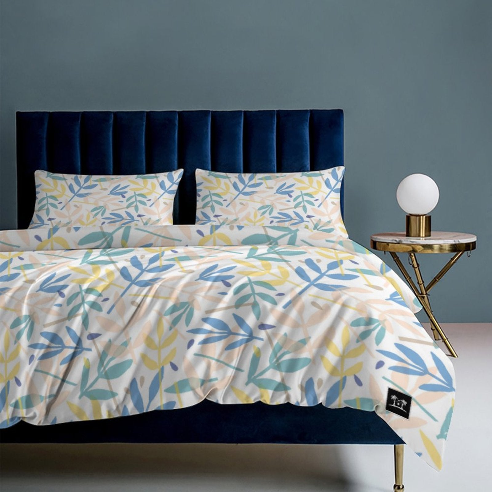 3-Piece Bedding Set - Botanicals in Blue