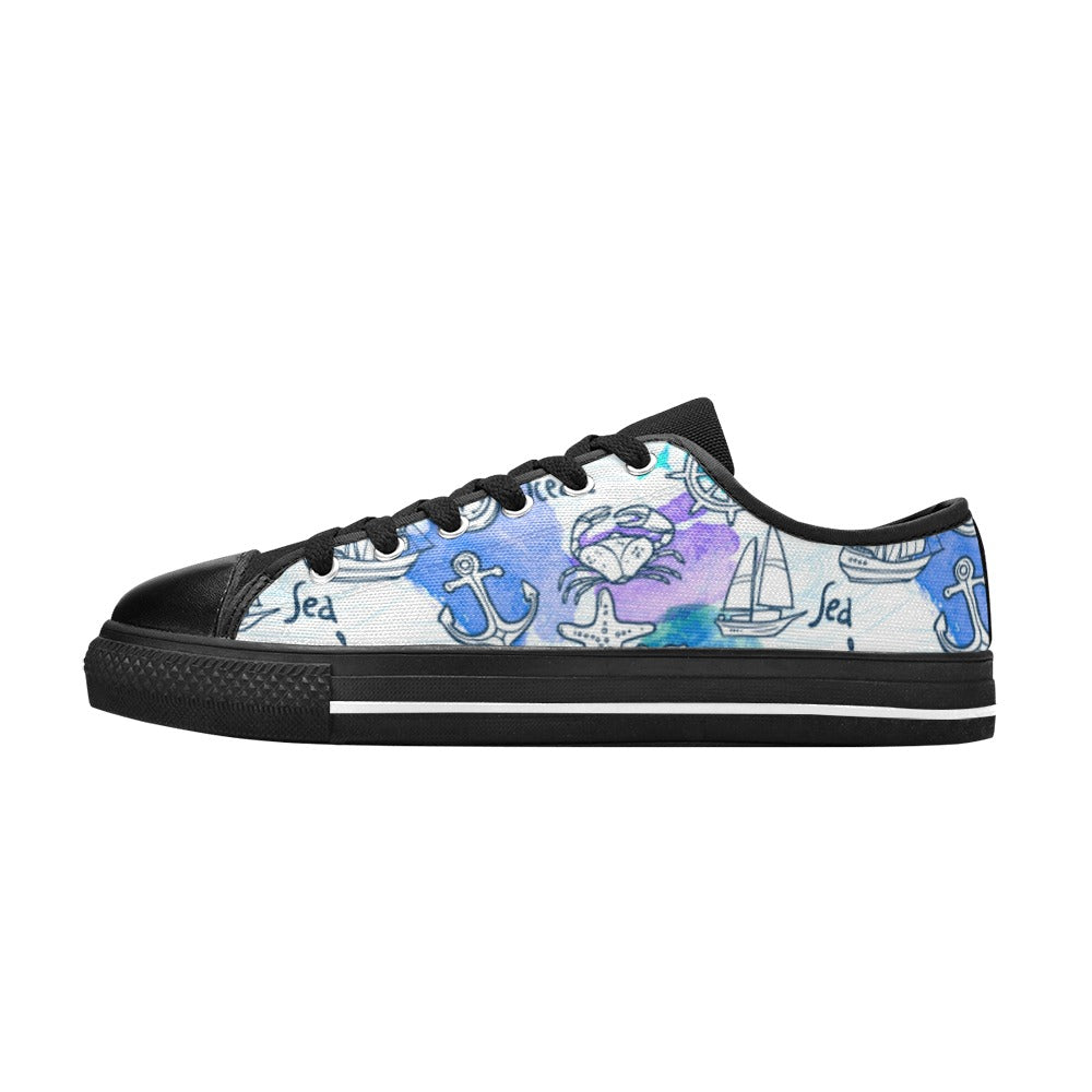 Kid's Low Top Canvas Shoes - Ocean Adventure