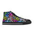 Kid's High Top Canvas Shoes - Neon Graffiti