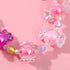 Ensemble bracelet et collier en perles de résine plastique en forme de bonbon 