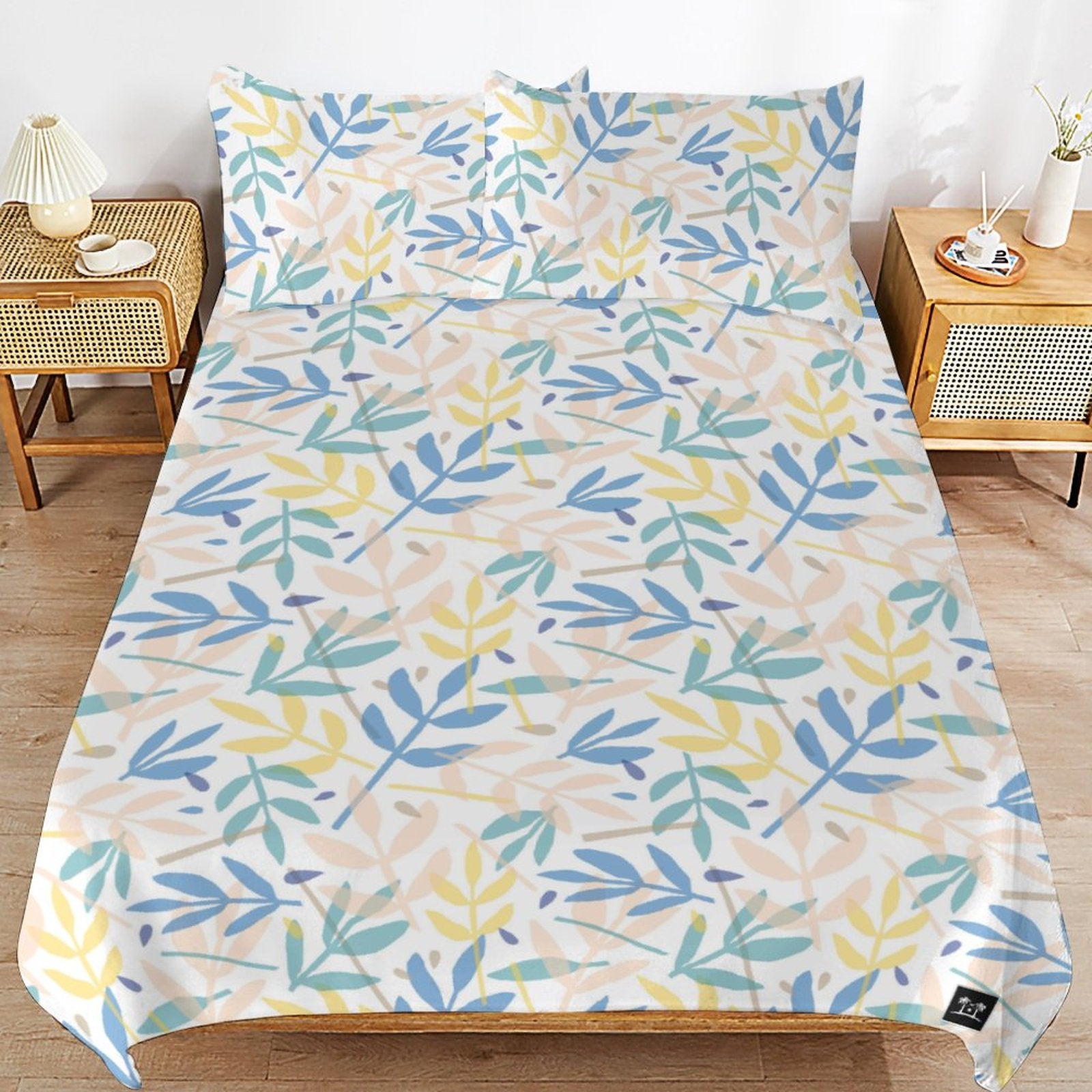 3-Piece Bedding Set - Botanicals in Blue