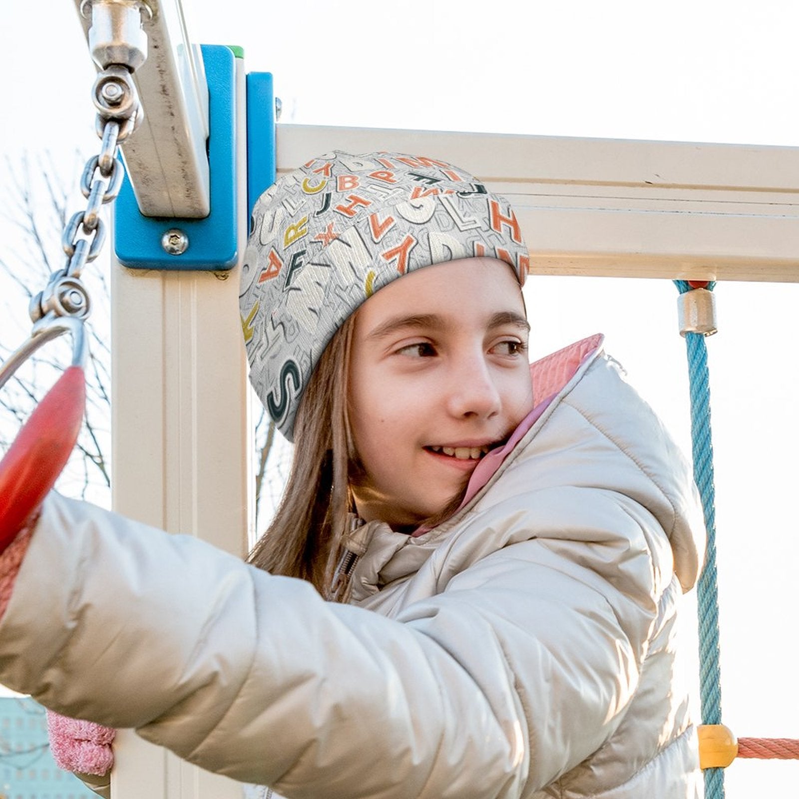 Kids' Knit Beanie - Alphabet Soup