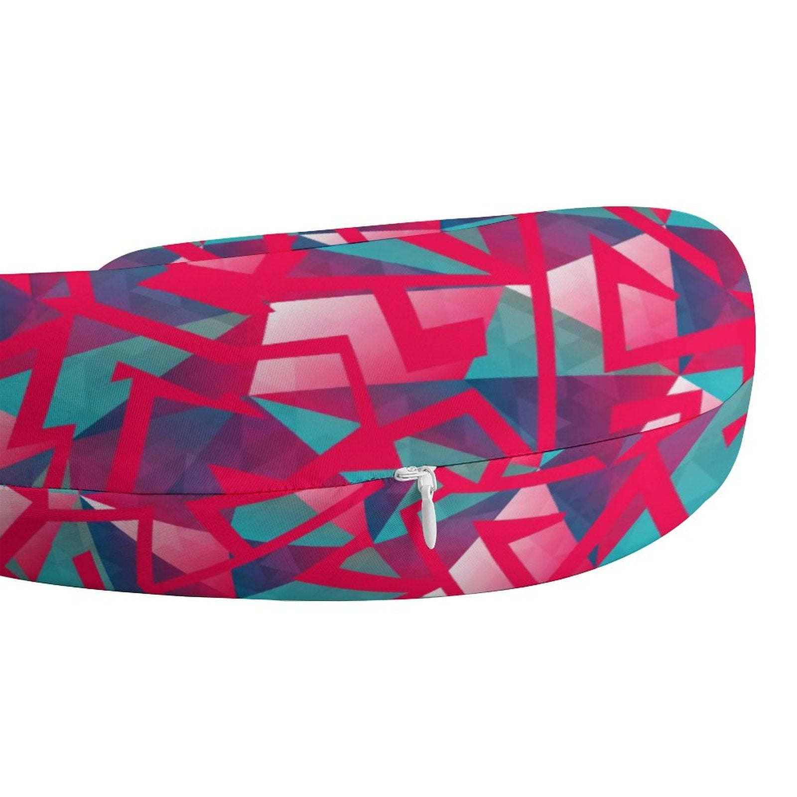 Travel Neck Pillow - Geometric Neon in Berry