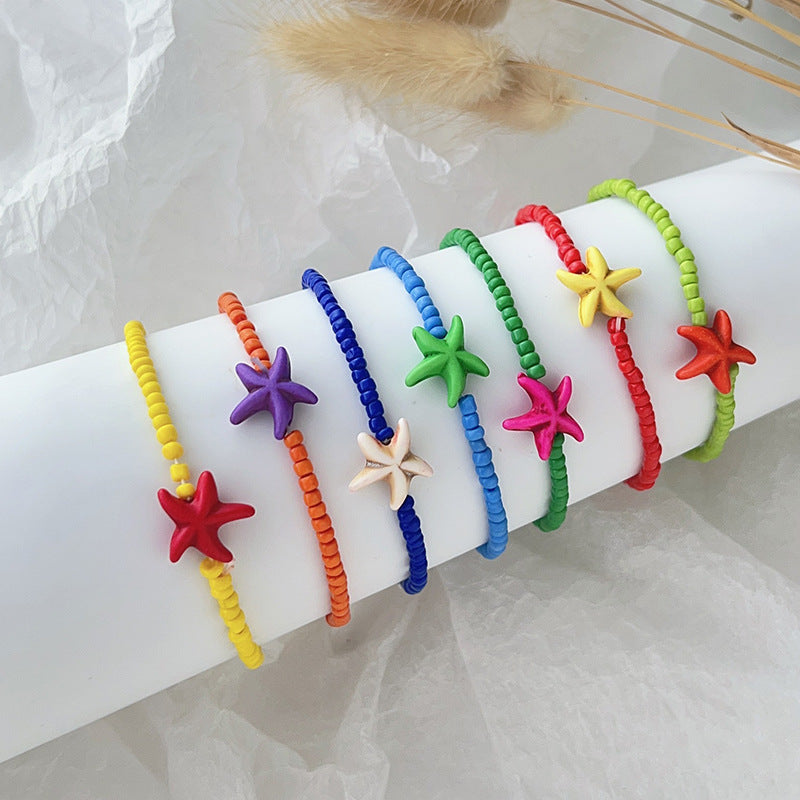 Pulseras de estrella de mar de acrílico