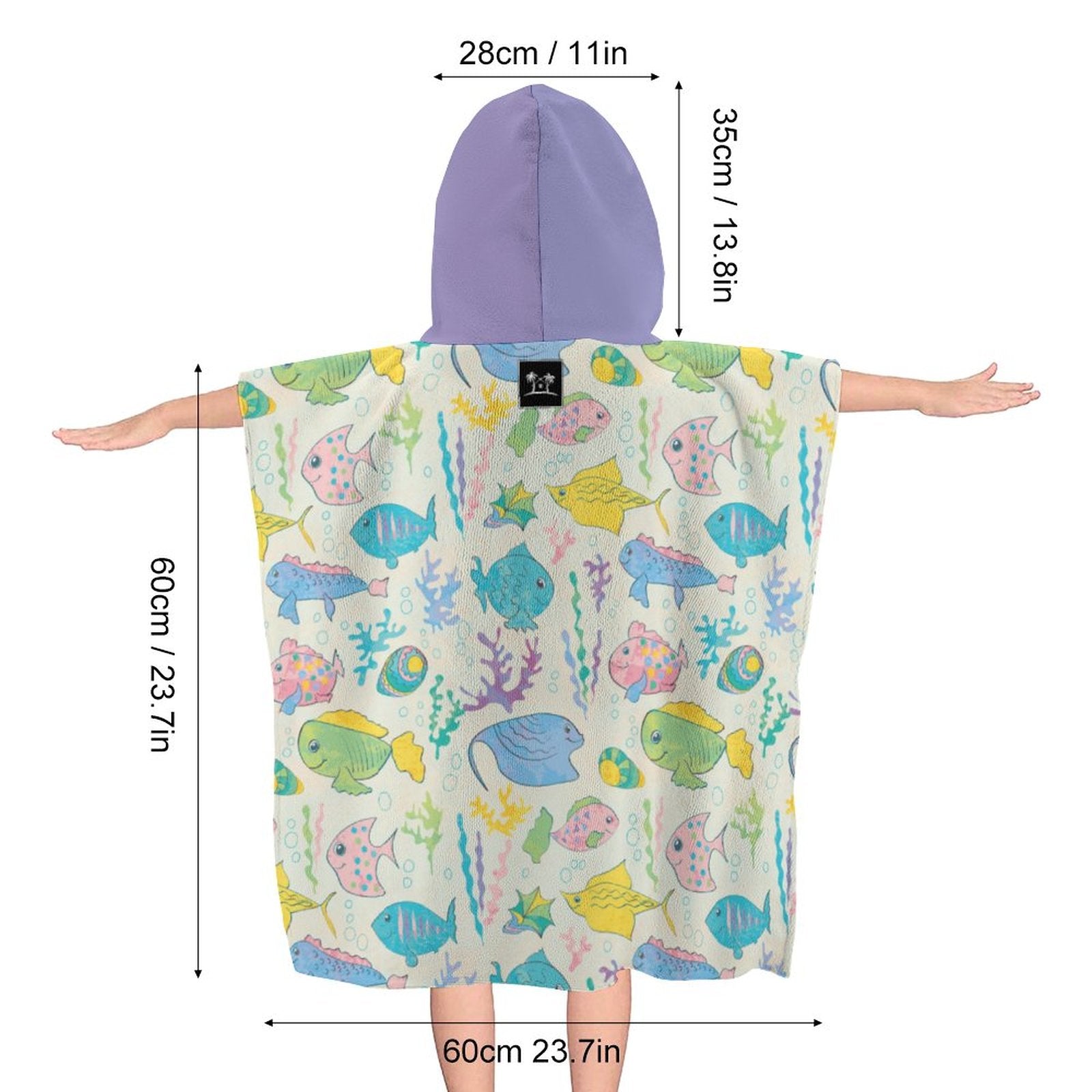 Kids Hooded Terry Cloth Towel - Finny Friends