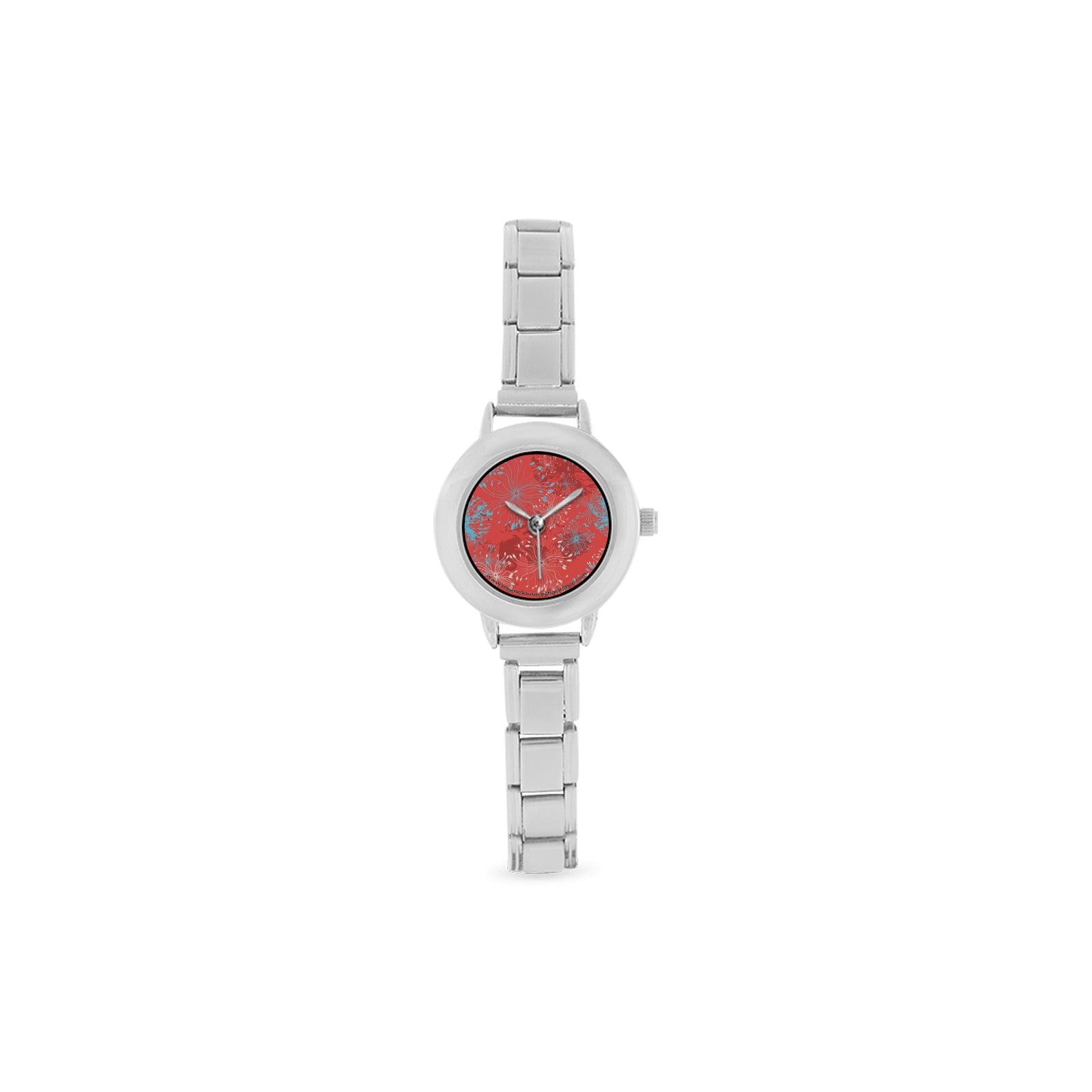 Women's Italian Charm Watch - Botanical Red