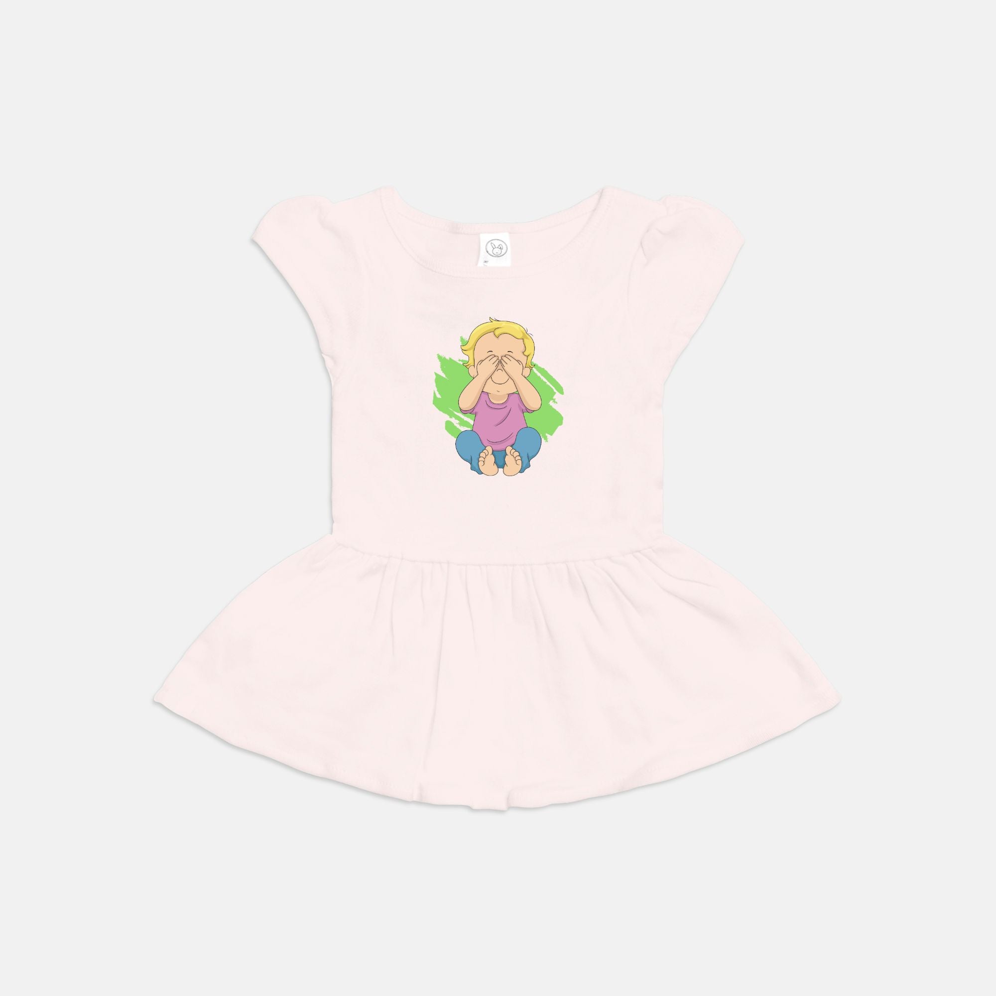 Baby Ribbed Dress - Peekaboo