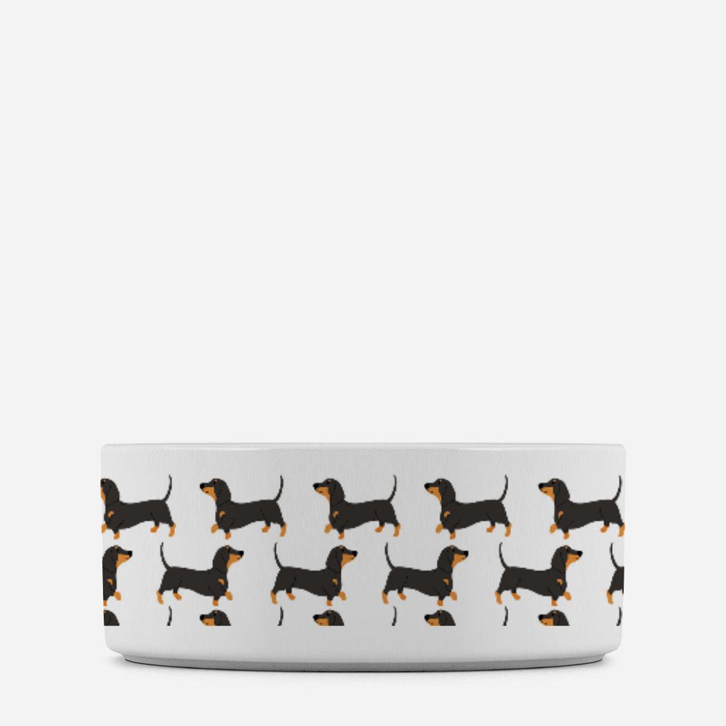 Ceramic Pet Bowl - Weiner, Weiner Chicken Dinner