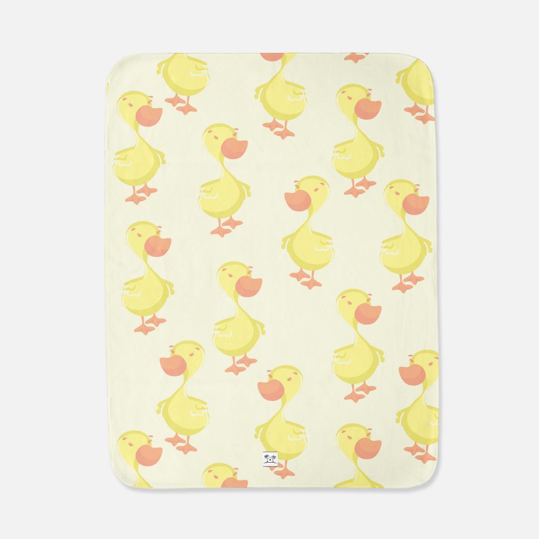 Baby & Toddler Bath Towel - Ducks in a Row (Cream)