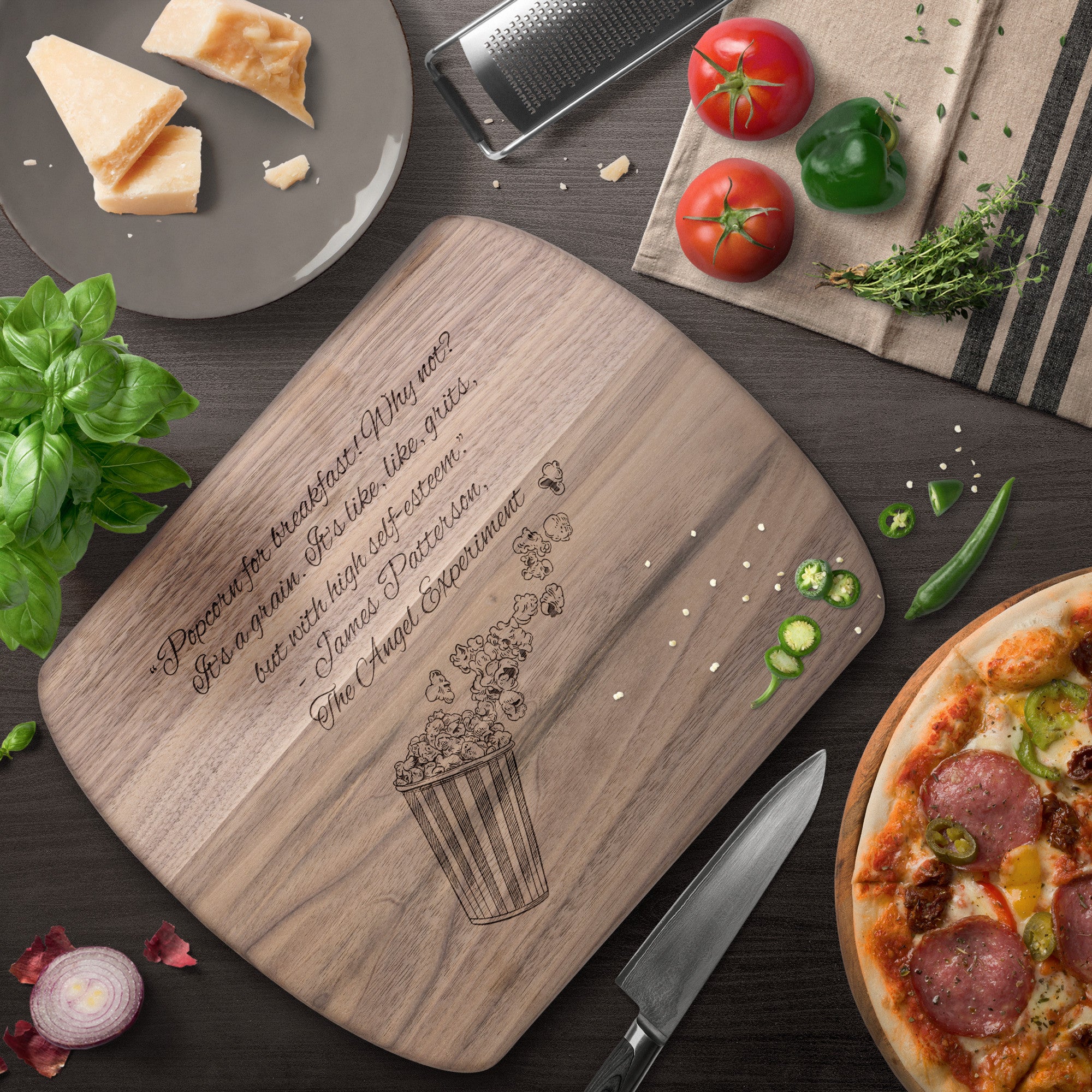 Hardwood Oval Cutting Board - Variant 08