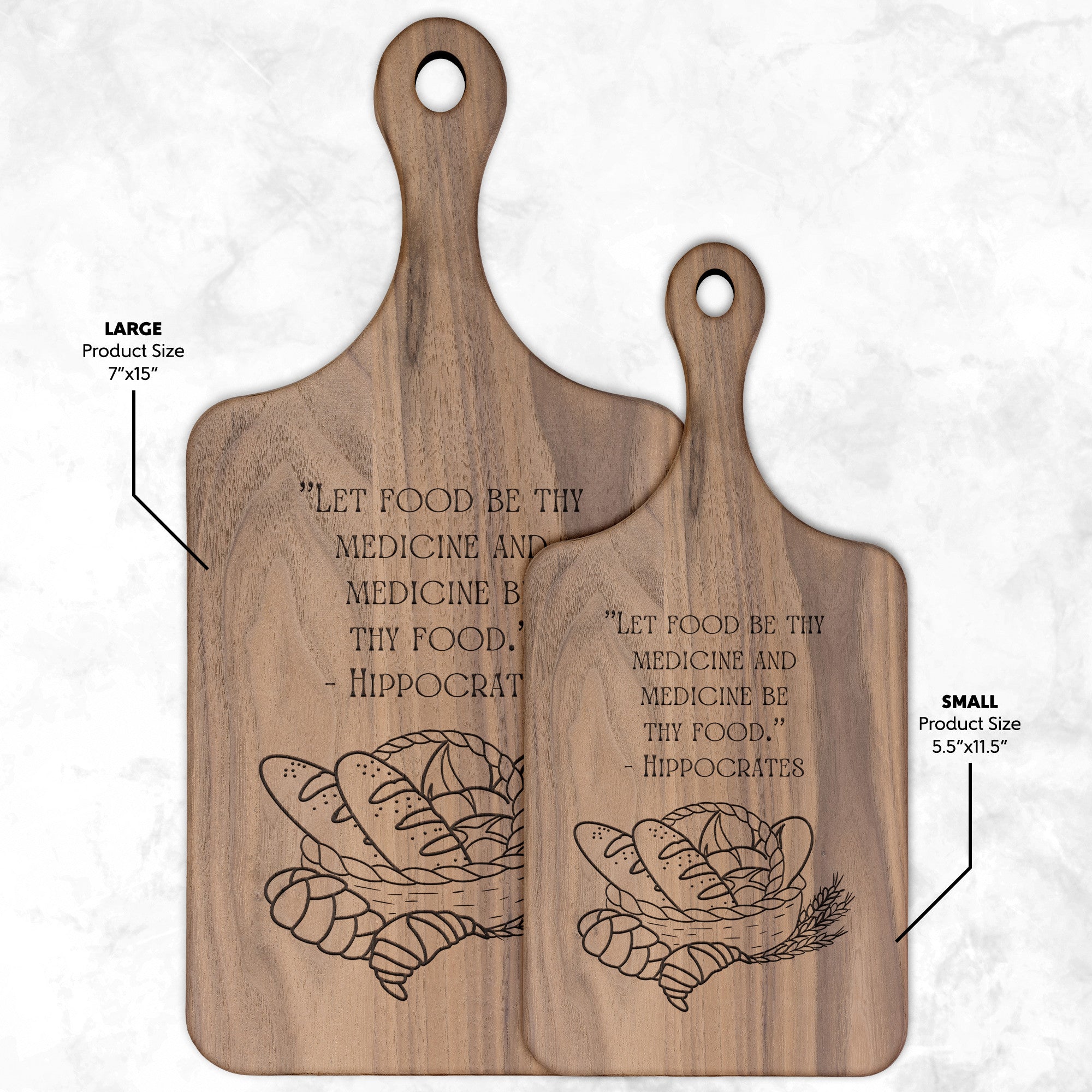 Hardwood Paddle Cutting Board - Variant 09