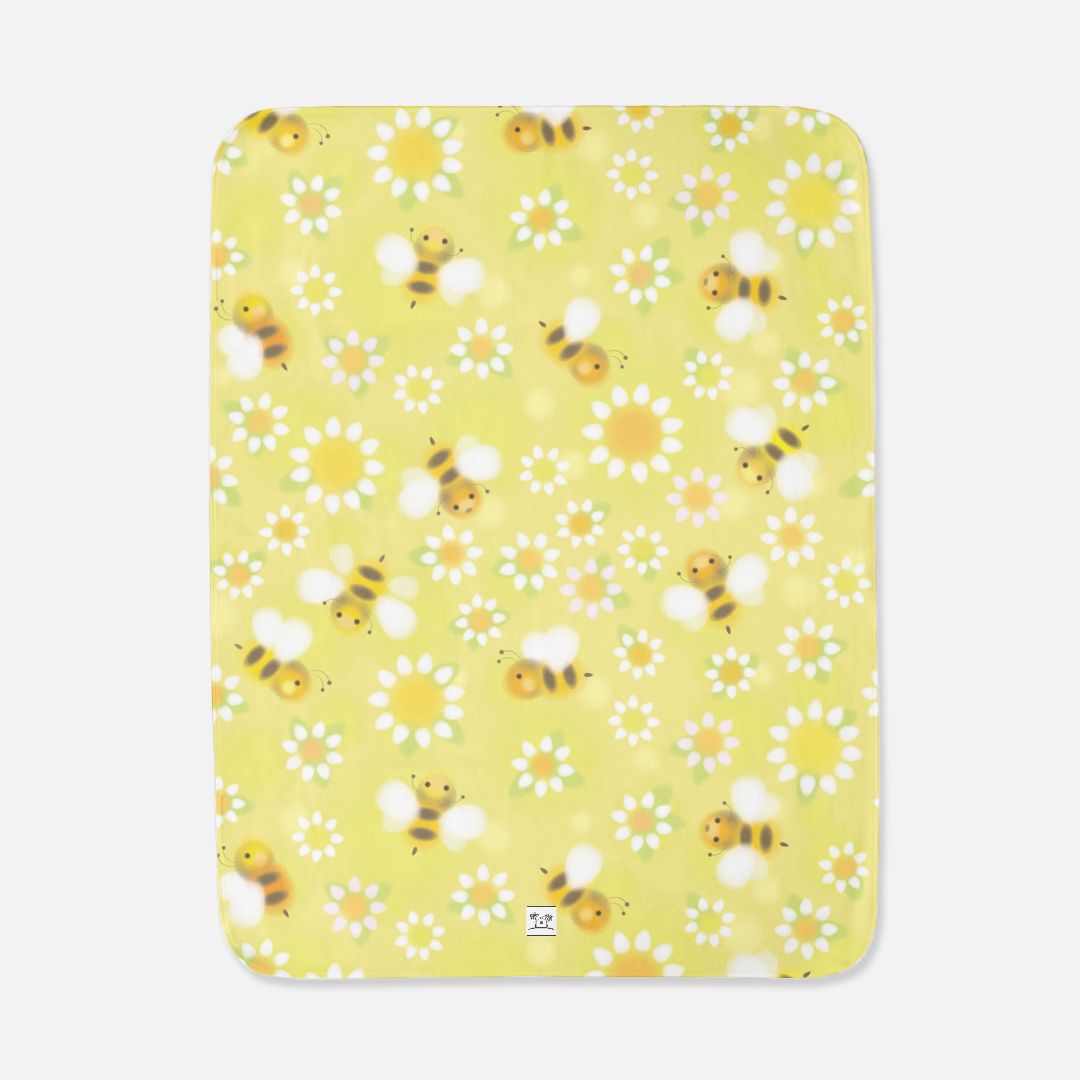 Baby & Toddler Bath Towel - Little Yellow Bees