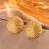 Retro Geometric Titanium Steel 18K Gold Plated Ear Studs