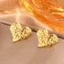 Retro Geometric Titanium Steel 18K Gold Plated Ear Studs