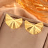 Retro Geometric Titanium Steel 18K Gold Plated Ear Studs