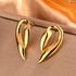 Retro Geometric Titanium Steel 18K Gold Plated Ear Studs