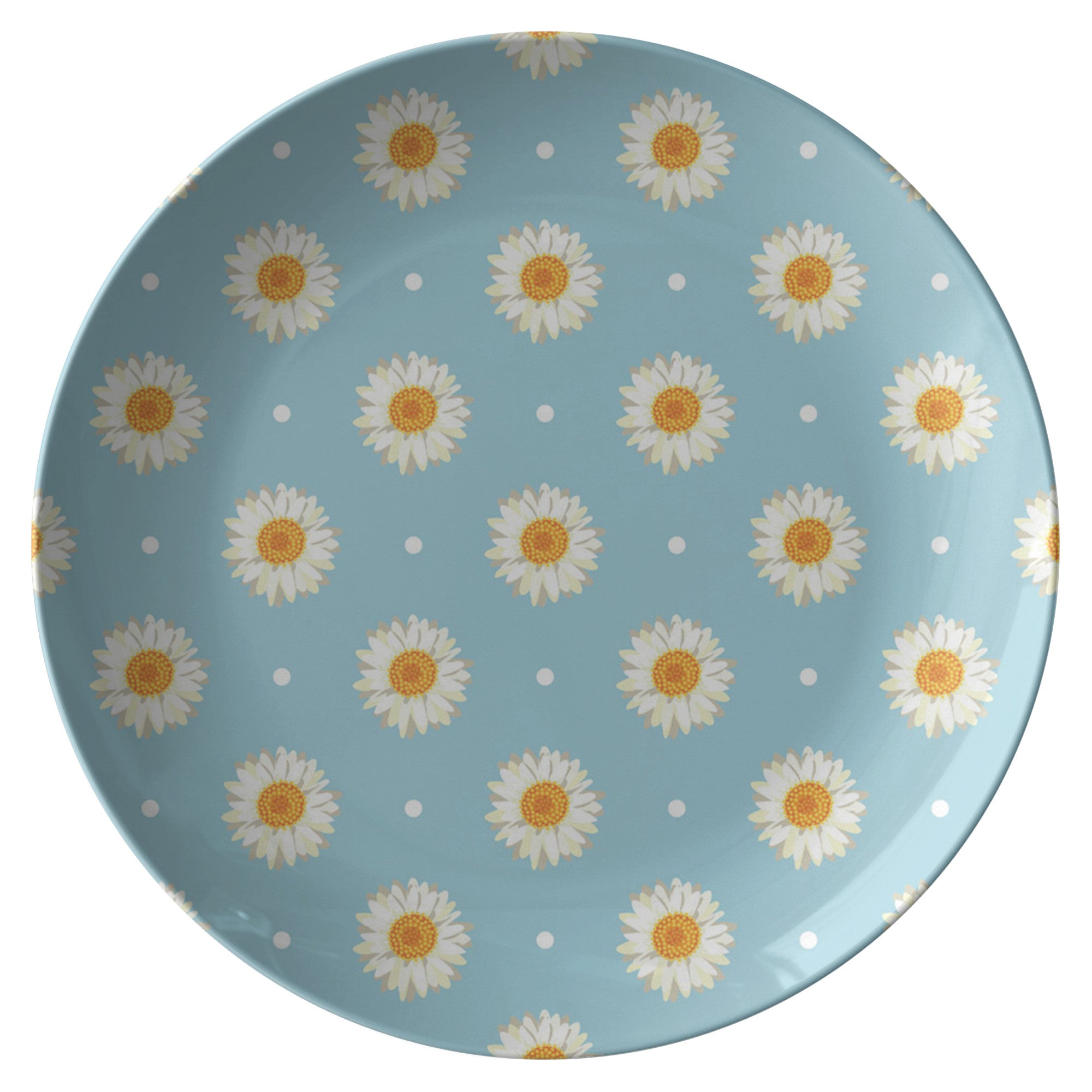 Printed Polymer Dinner Plate - Daisy Dots