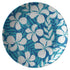 Printed Polymer Dinner Plate - Plumeria in Blue