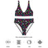 Printed rPET High-Waist Sport Bikini - 1984 Black