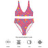 Printed rPET High-Waist Sport Bikini - 1984 Pink