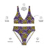 Printed rPET High-Waist Sport Bikini - Animal Print (Style 4)