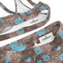 Bikini deportivo de cintura alta de rPET estampado - Botanical Brown