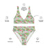 Printed rPET High-Waist Sport Bikini - Flamingoes