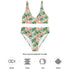 Printed rPET High-Waist Sport Bikini - Hibiscus