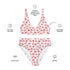 Bikini de sport taille haute imprimé en rPET - Lipstick Kisses