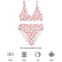 Bikini de sport taille haute imprimé en rPET - Lipstick Kisses