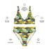 Printed rPET High-Waist Sport Bikini - Paint