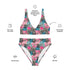 Bikini deportivo de cintura alta de rPET estampado - Retro Floral