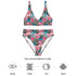 Bikini deportivo de cintura alta de rPET estampado - Retro Floral