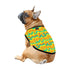 Camiseta sin mangas ligera para mascotas con estampado integral - Neón geométrico en cítricos