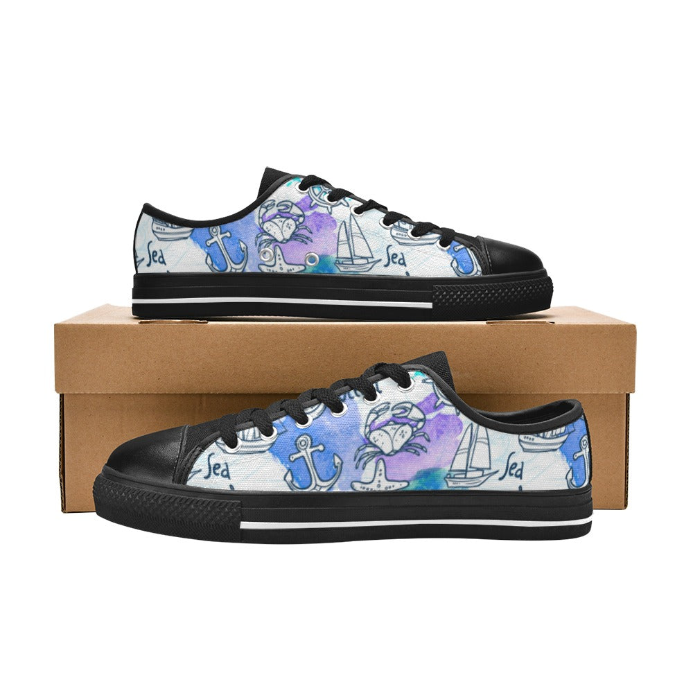 Kid's Low Top Canvas Shoes - Ocean Adventure