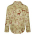 Women's Irregular Hem Button-Up Shirt - Cave Painting