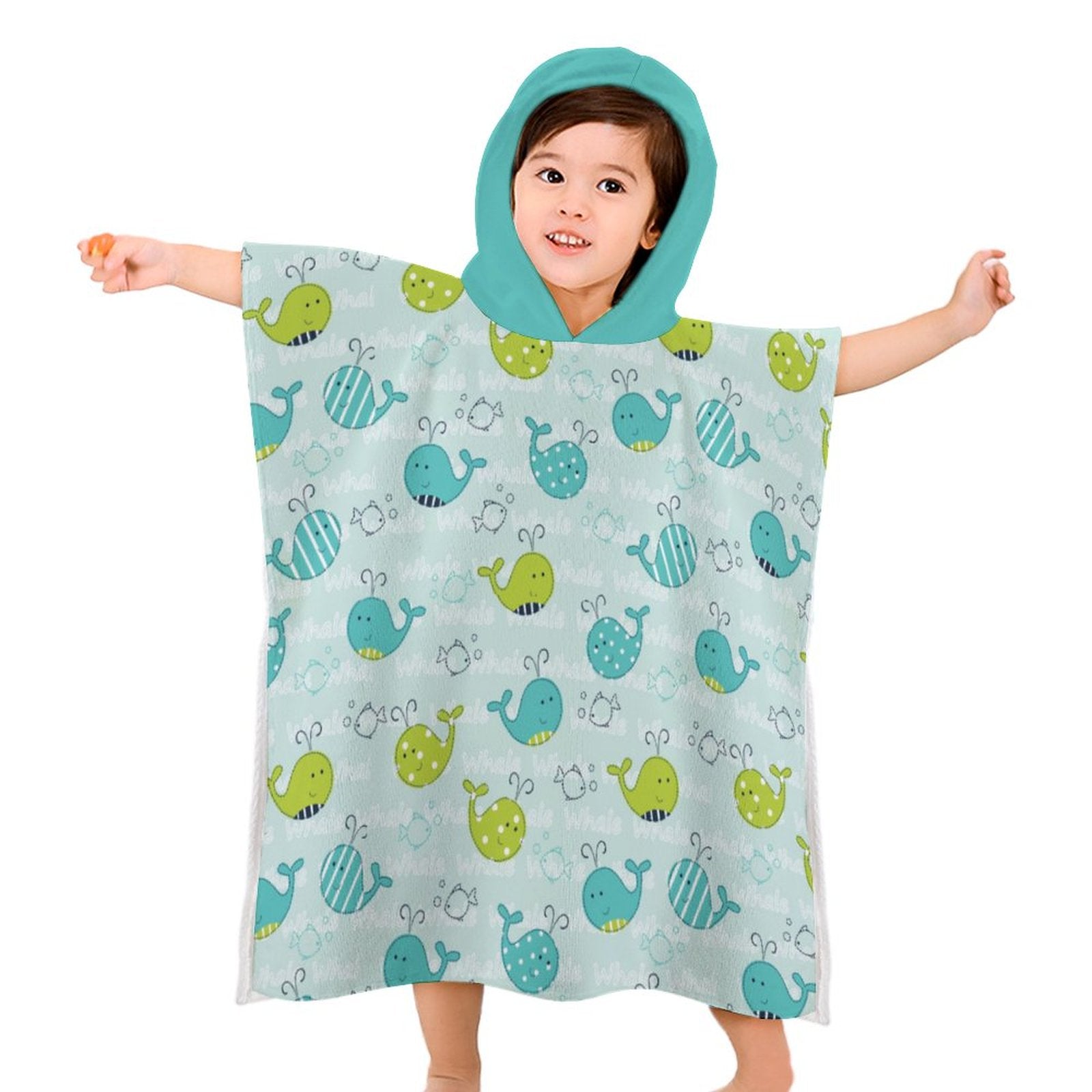 Kids Hooded Terry Cloth Towel - A Whale of a Tale