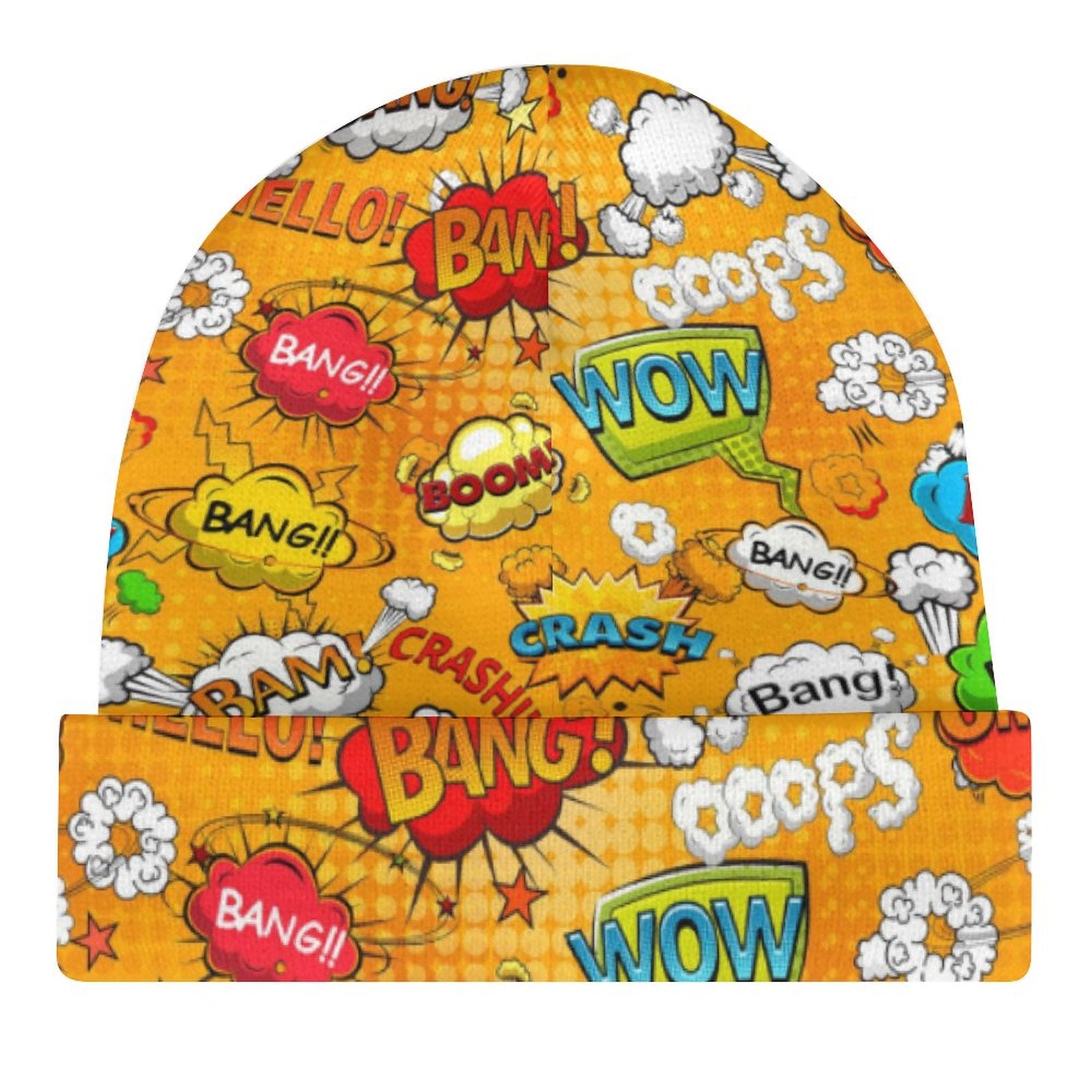 Kids' Knit Beanie - Comic Book Chaos