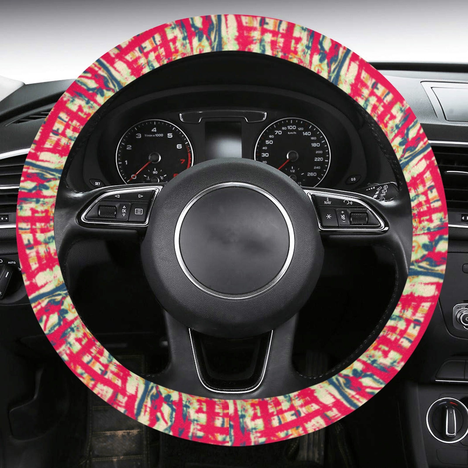 Steering Wheel Cover with Anti-Slip Insert - Urban Art