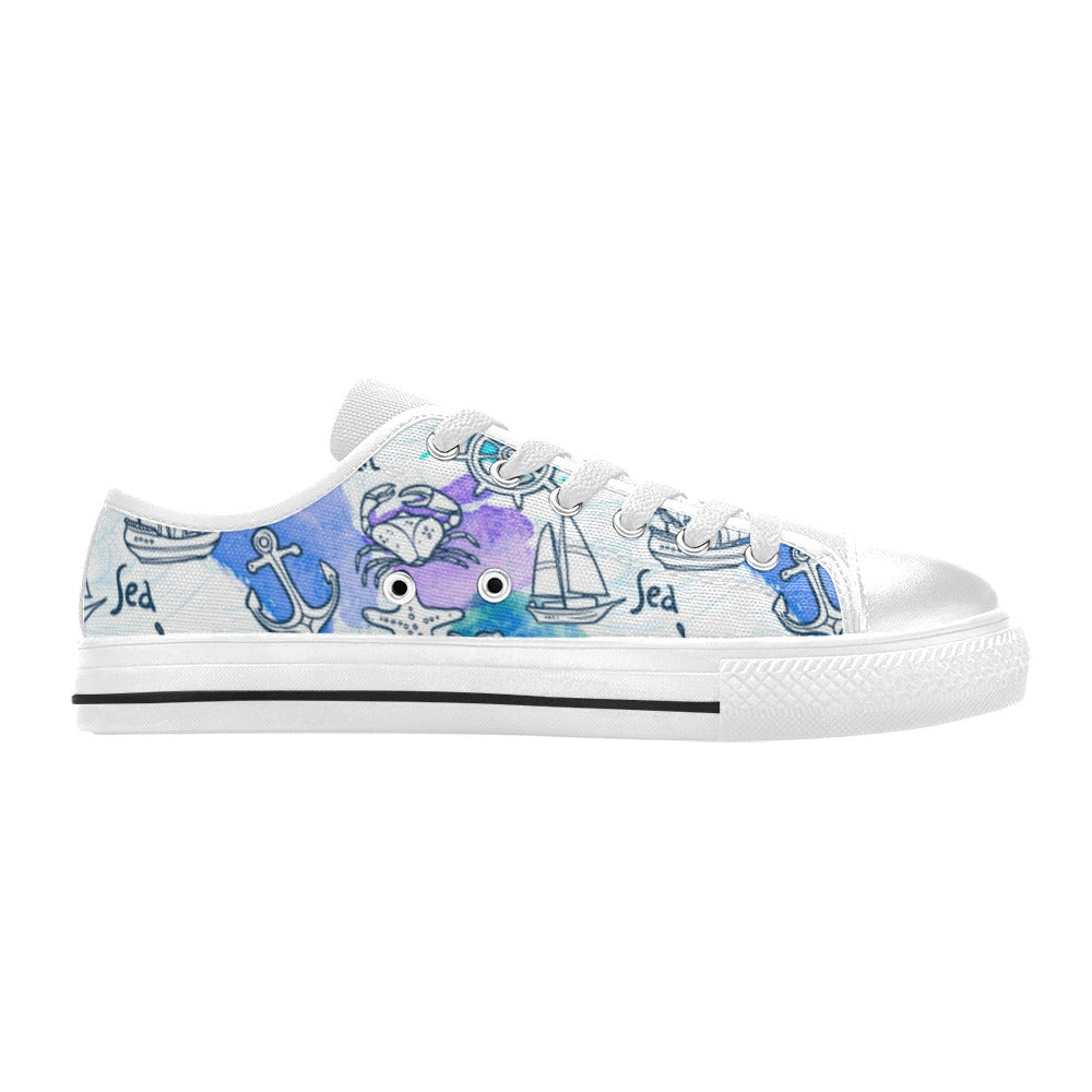 Kid's Low Top Canvas Shoes - Ocean Adventure