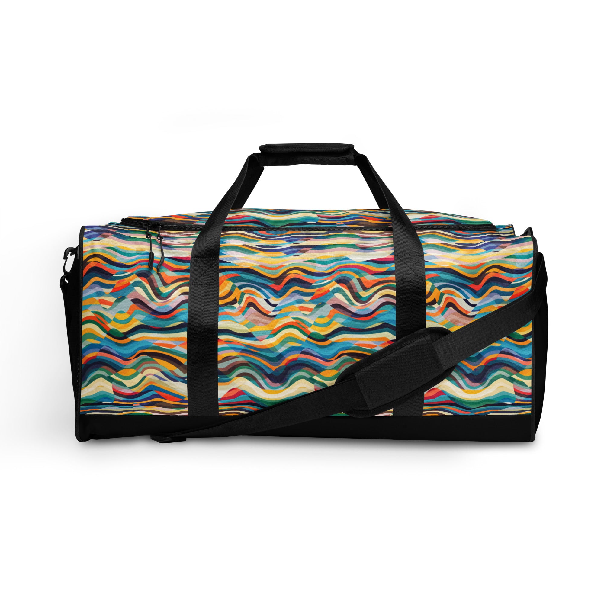 Large Printed Duffle Bag - Mosaic Waves