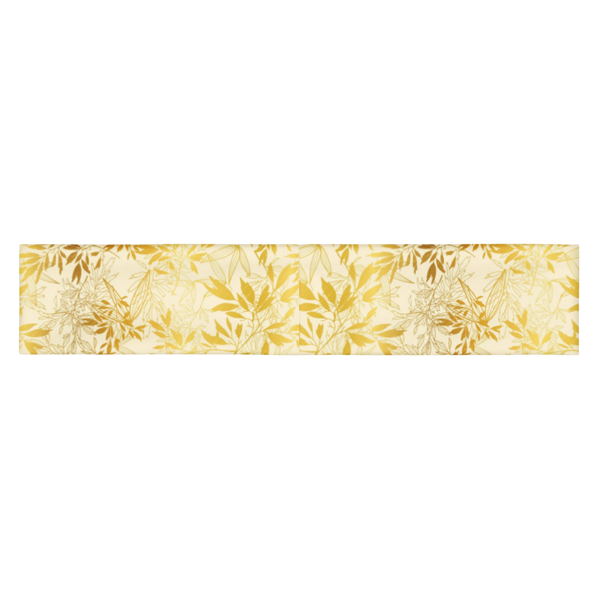 Women's Printed Headband - Gold Leaves