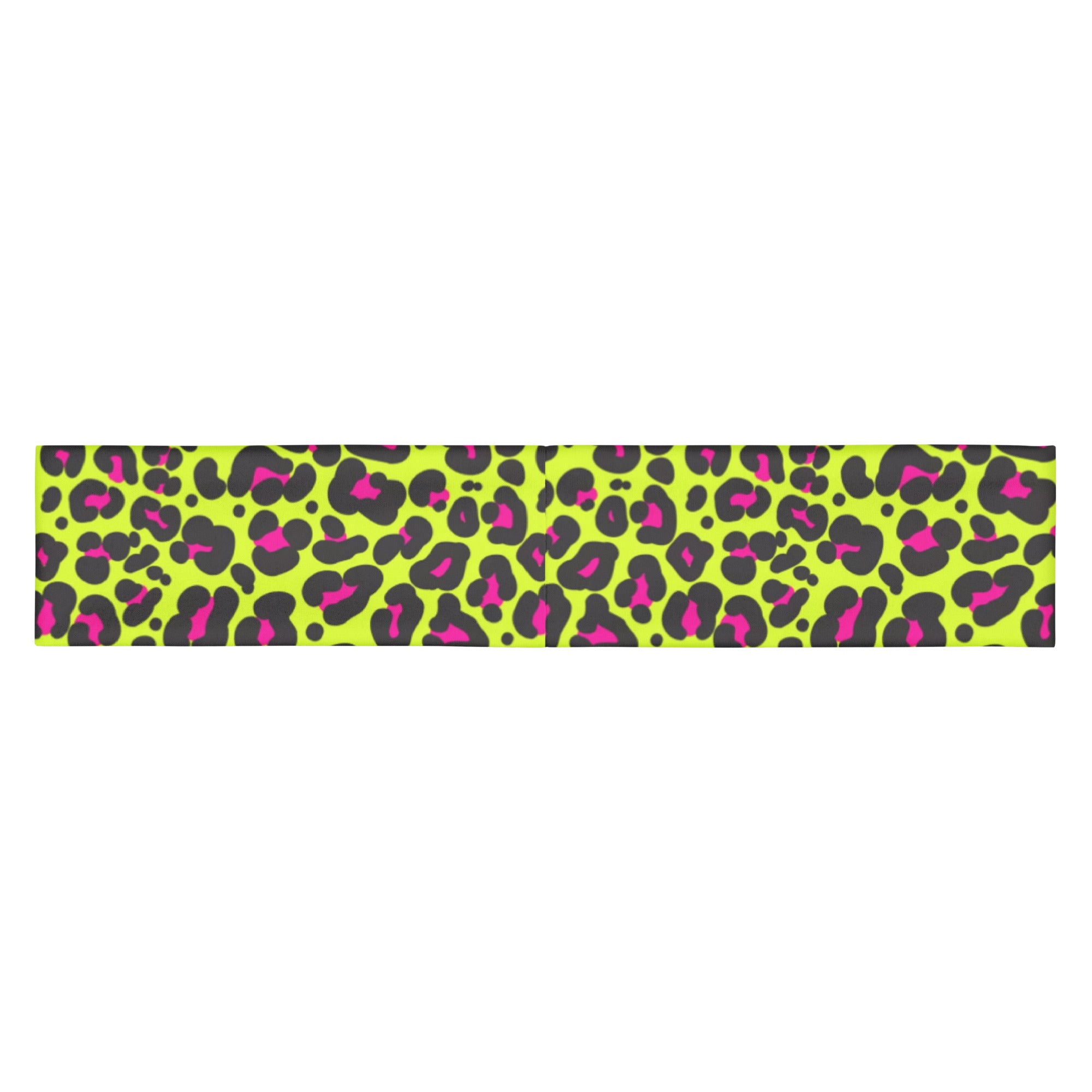 Women's Printed Headband - Neon Leopard