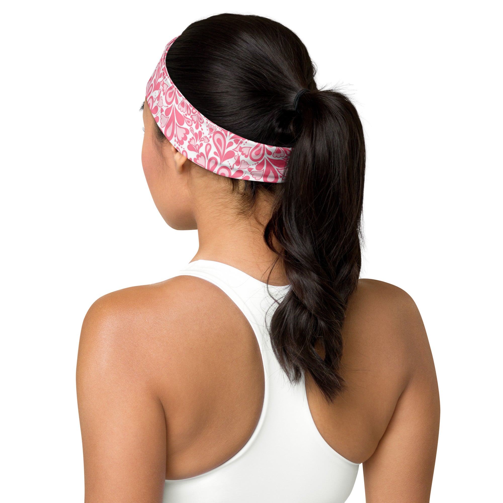 Women's Printed Headband - Paisley Hearts