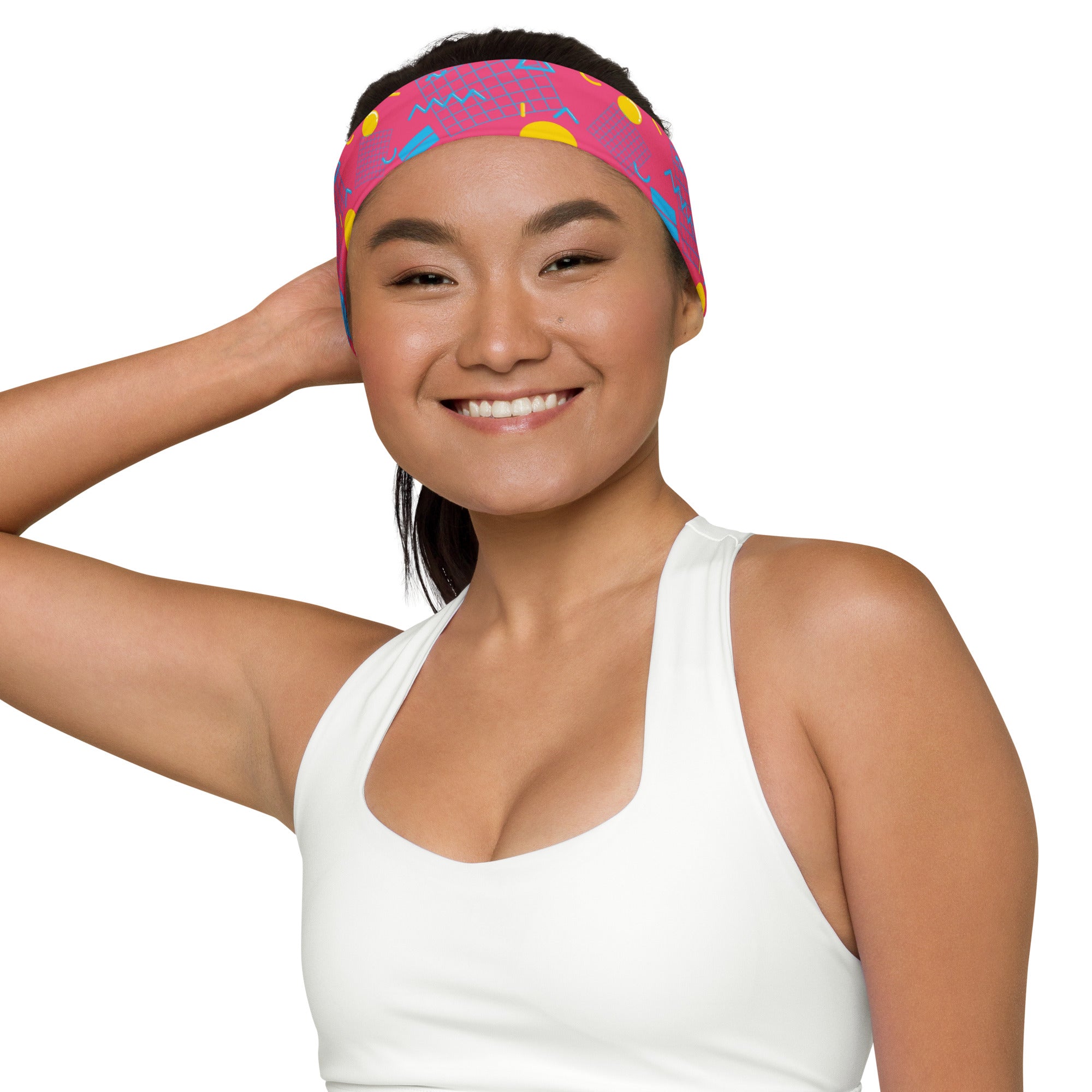 Women's Printed Headband - 1984 Pink