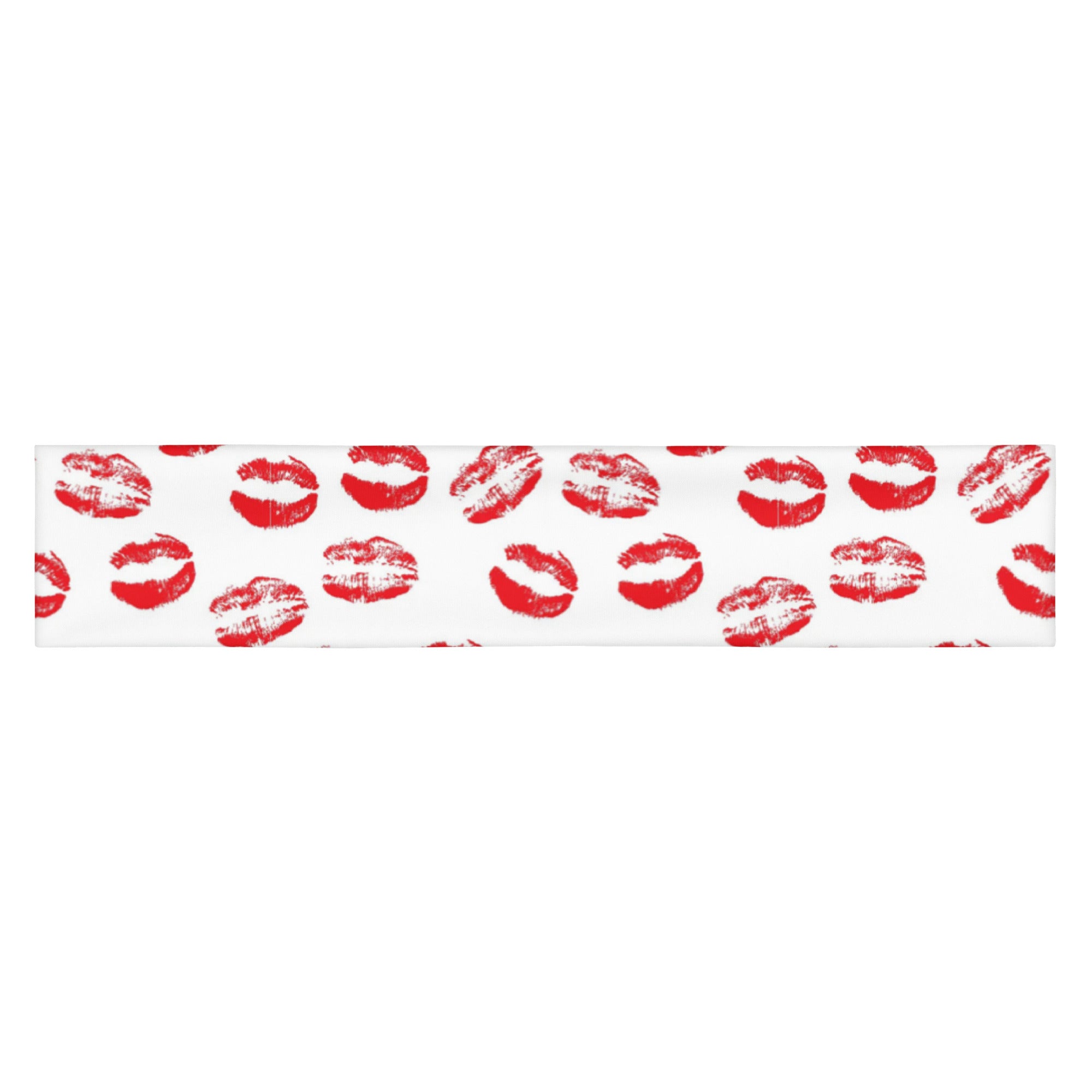 Women's Printed Headband - Lipstick Kisses