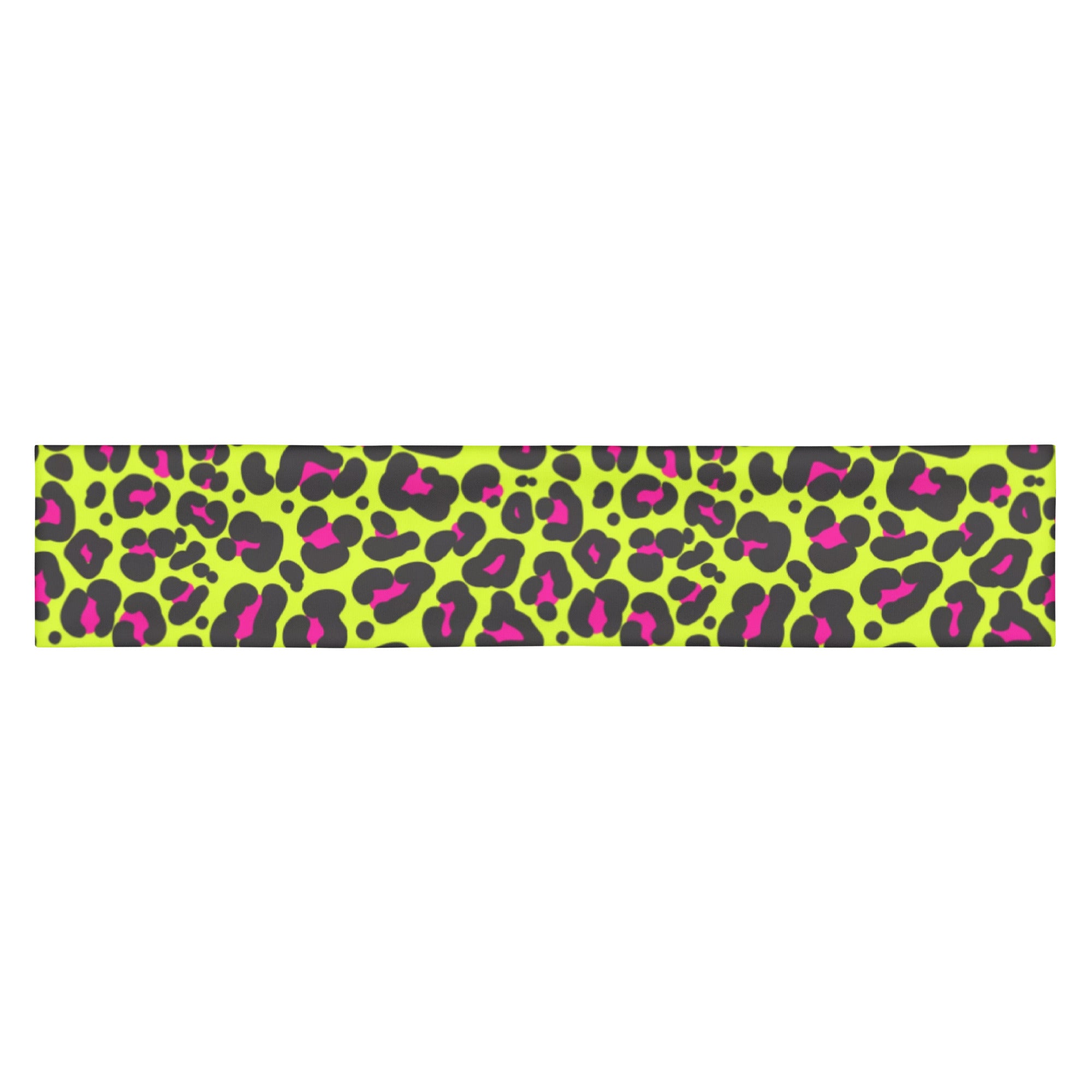 Women's Printed Headband - Neon Leopard