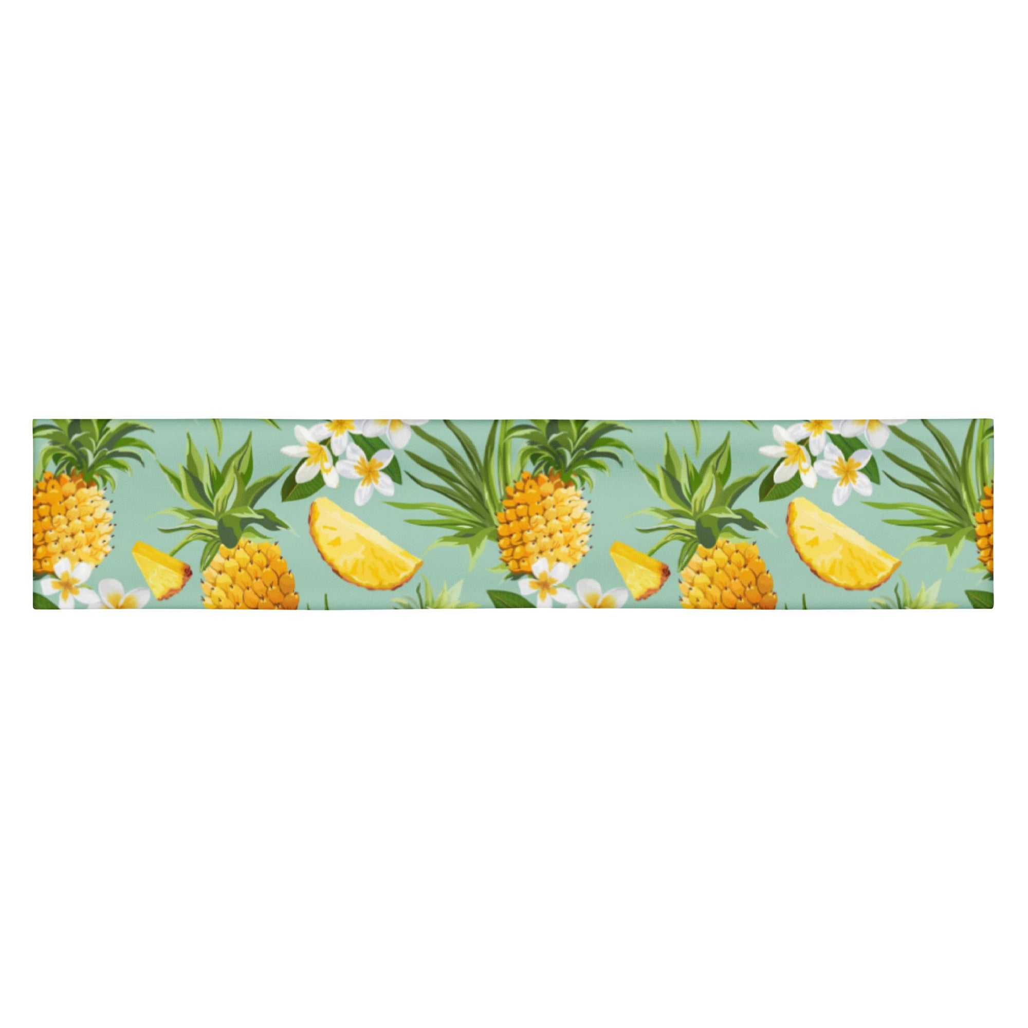 Women's Printed Headband - Pineapples & Plumeria-(Green)